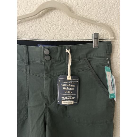 Democracy “ab” Solution High Rise Utility Frayed Hem In Green Size 12 NWT - Picture 2 of 6